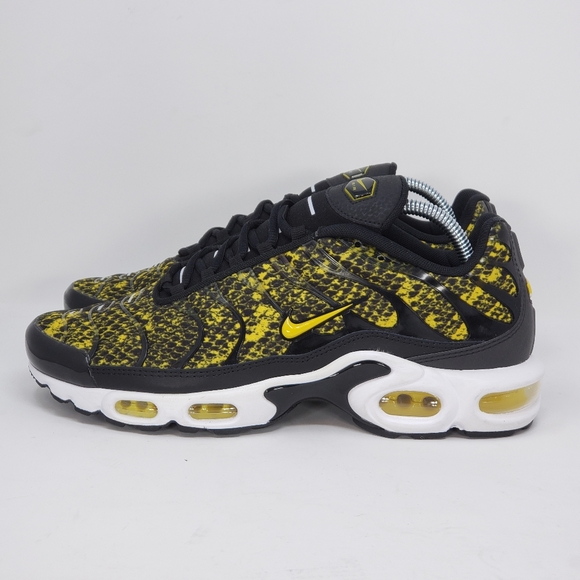 Nike Womens Air Max Plus Yellow Snakeskin Size 11 - Picture 4 of 6